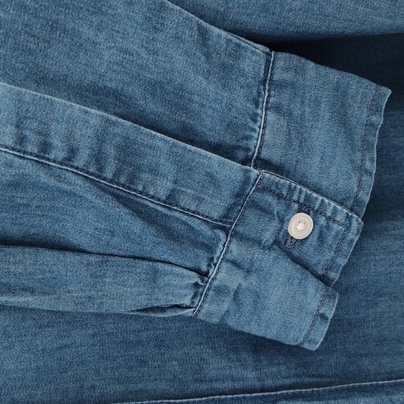 New GAP Soft Denim Poplin Mini Shirtdress Size M - Picture 4 of 8